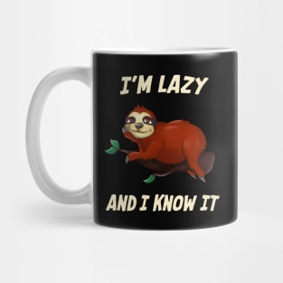 Lazy Sloth Funny Saying Laziness Chill Mug